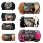 3D Animal Print Effected Mink Faux Fur Throw Fleece Blanket Soft Bed Sofa Couch Plush - Towelsbay