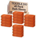 40 Pieces Bath Sheets Large Bulk Towels Set 75cm X 150 cm Bath Towels - Towelsbay