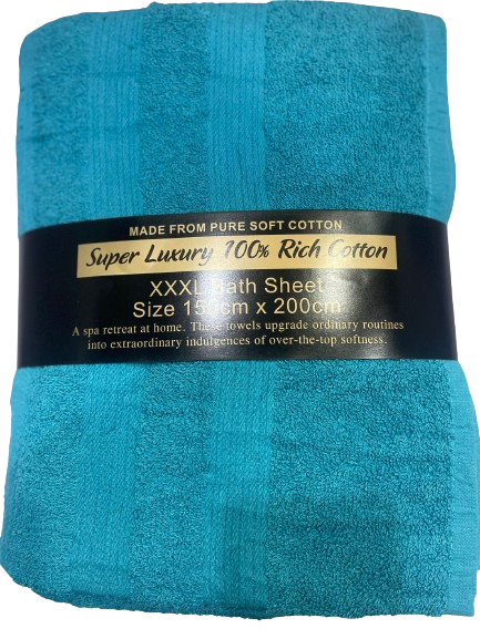 XXXL Large Jumbo Bath Sheet Towel 100% Cotton Egyptian Cotton Bath Sheets (150 x 200 CM)