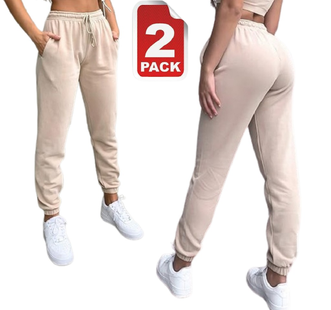 2 X Ladies Tracksuit Bottoms Womens Joggers Trousers Jogging Gym Pants Lounge Wear Fleece Sports Jog Pants S-XXL - Towelsbay