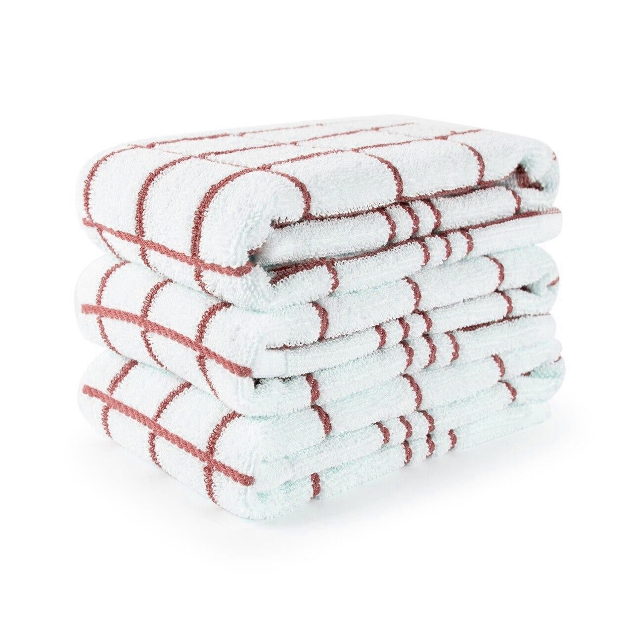 Get Your Hands on the Softest Tea Towels: 100% Cotton Terry Toweling Big Check - Towelsbay