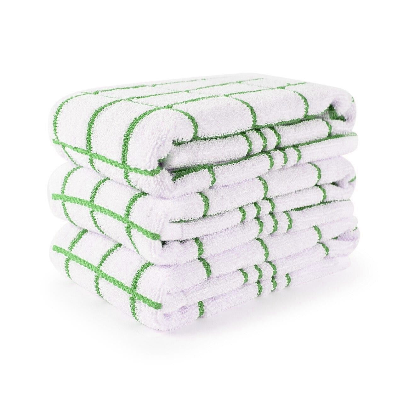 Get Your Hands on the Softest Tea Towels: 100% Cotton Terry Toweling Big Check - Towelsbay