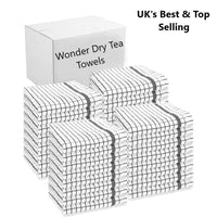 Box of 320 Luxury Wonder Dry Kitchen Cleaning Cloths Tea towels - Towelsbay