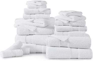 Luxury White 100% Egyptian Cotton Towels Super Soft Face Cloth - Hand Towels - Bath Sheet 500-GSM - Towelsbay