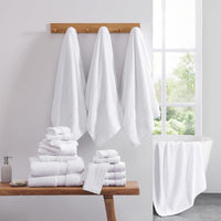 Luxury White 100% Egyptian Cotton Towels Super Soft Face Cloth - Hand Towels - Bath Sheet 500-GSM - Towelsbay