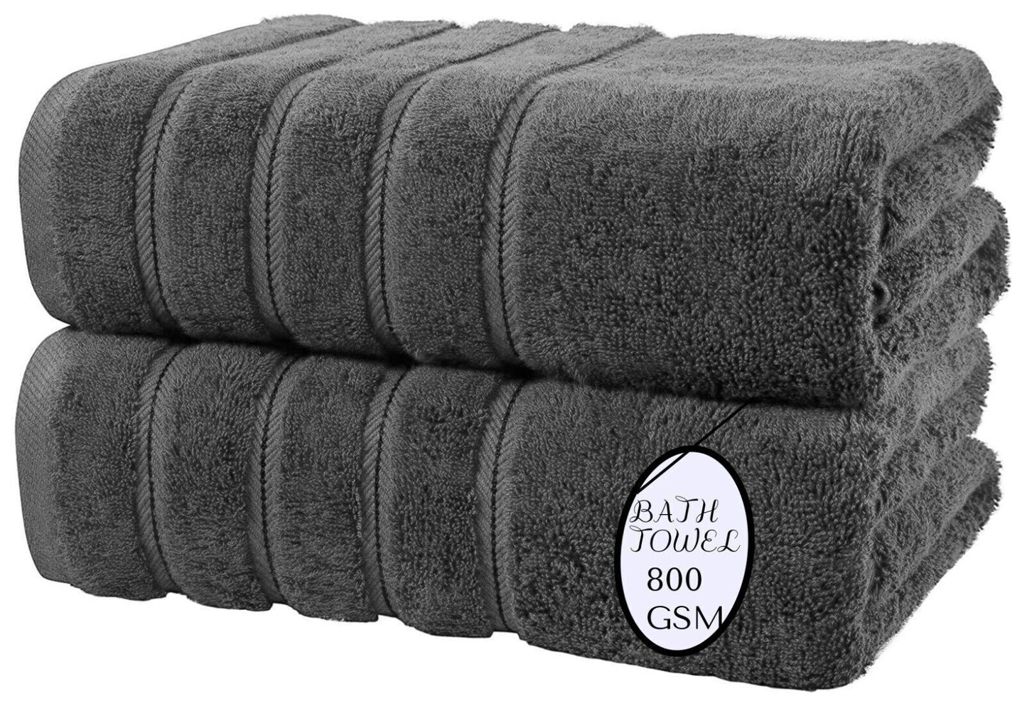 2x-LARGE BATH TOWELS 100% EGYPTIAN COTTON SUPER JUMBO TOWELS