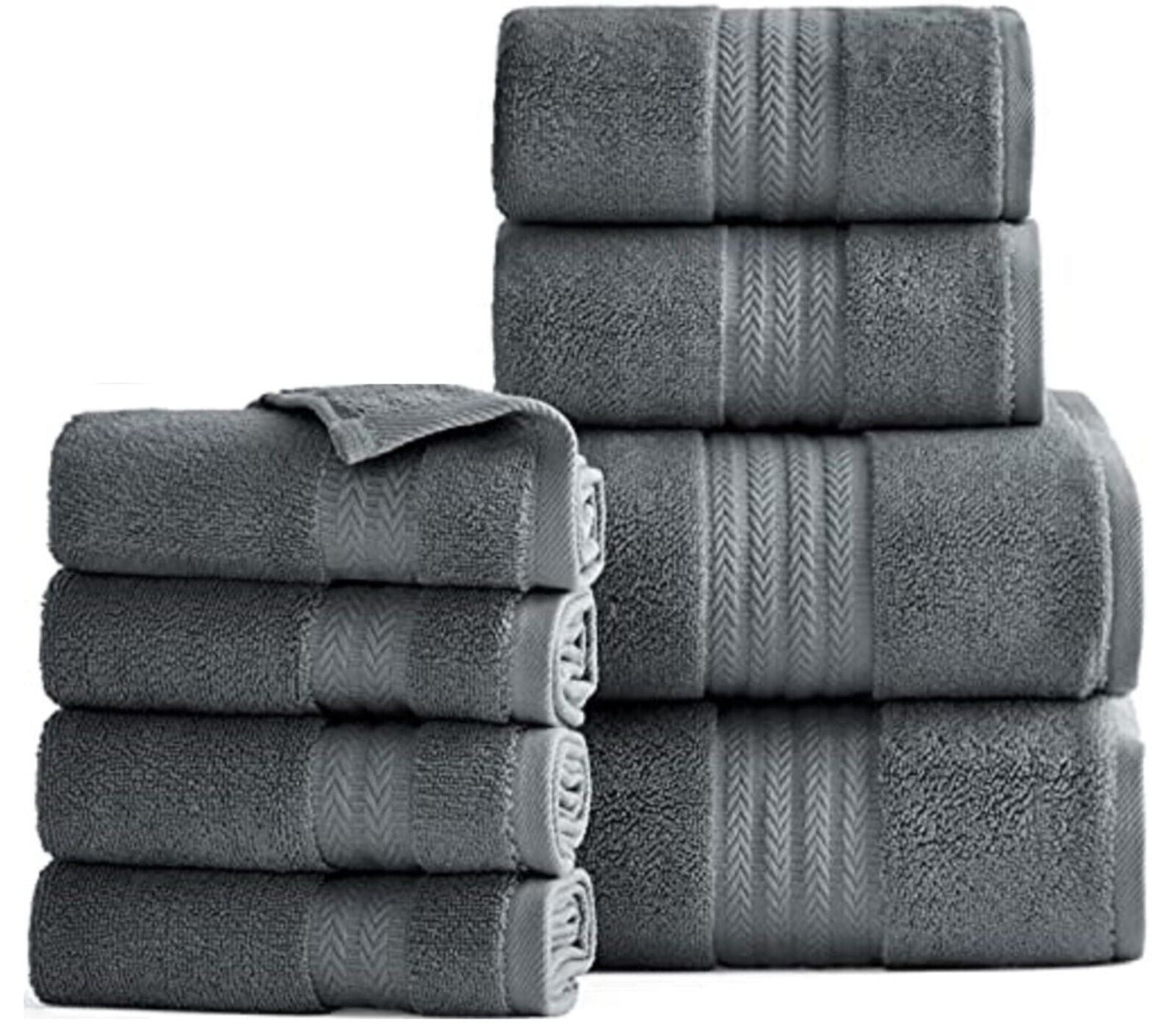 Luxury Premium Quality 8pc Towels Set 100% Egyptian Cotton 800GSM - Towelsbay