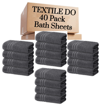 40 Pieces Bath Sheets Large Bulk Towels Set 75cm X 150 cm Bath Towels - Towelsbay