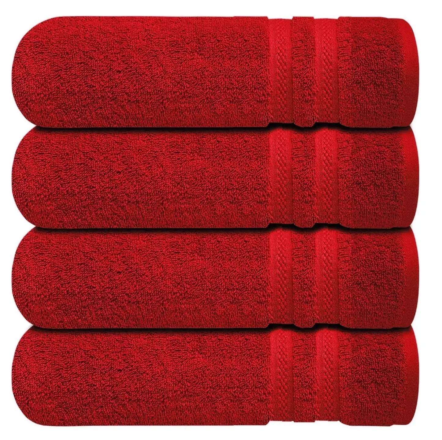 Premium 4-Piece Jumbo Towel Set 100% Egyptian Cotton