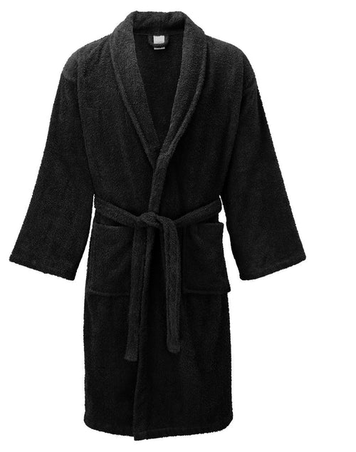 Durable Cotton Terry Bathrobe with Shawl Collar