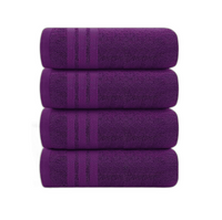 Pack of 4 Extra Large Jumbo Bath Sheets Towels 100% Egyptian Cotton 75 x 150 cm Towelsworld