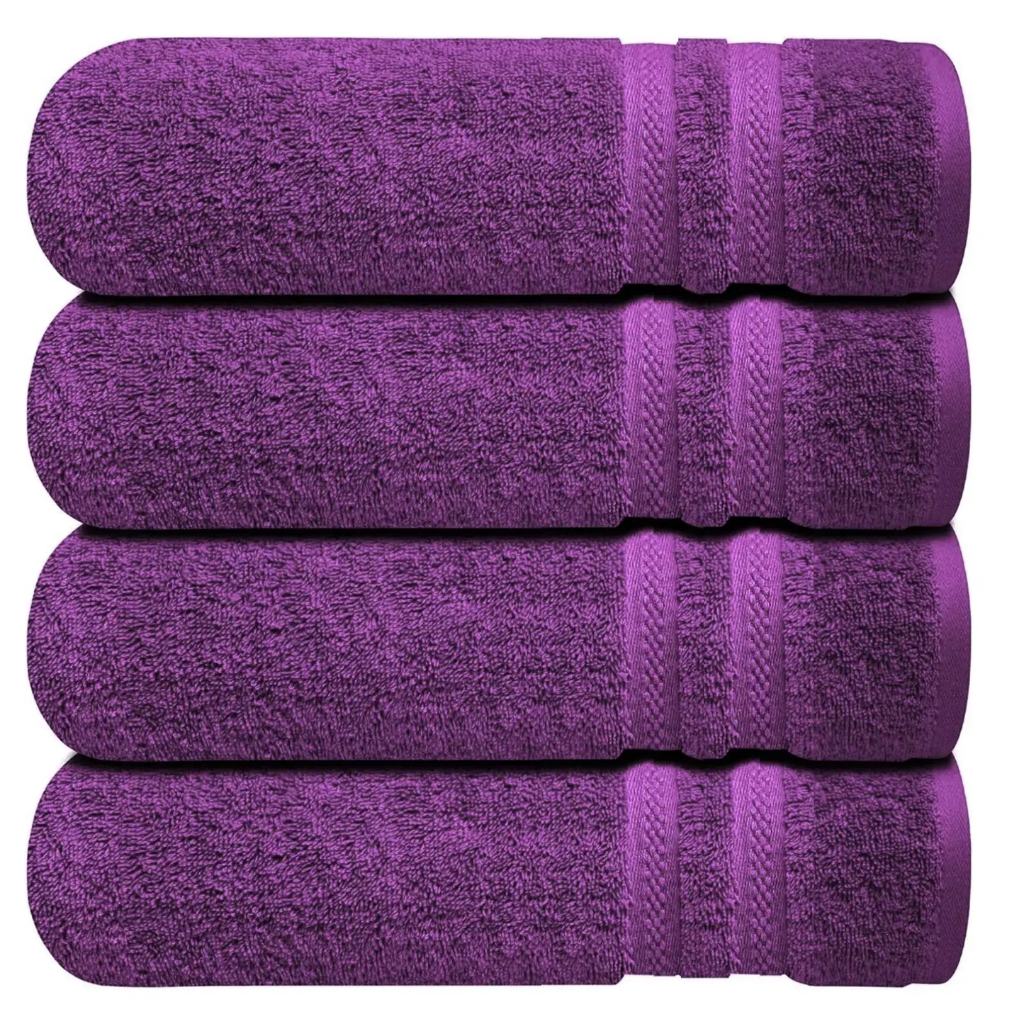 Soft Jumbo Bath Towels 4-Piece Set Egyptian Cotton