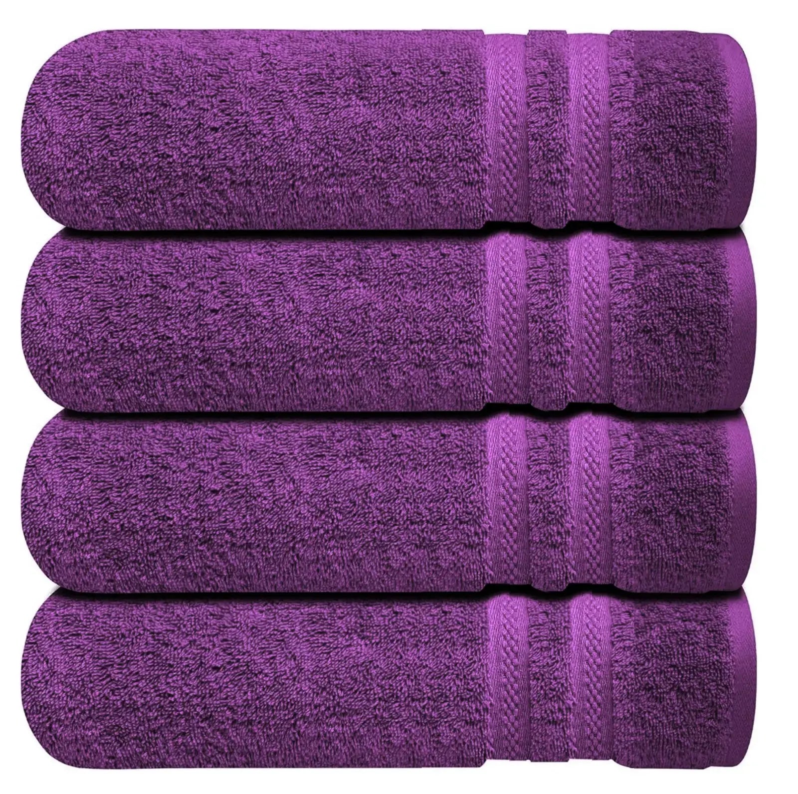 Soft Jumbo Bath Towels 4-Piece Set Egyptian Cotton