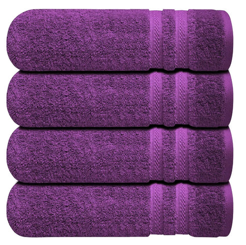 Soft Jumbo Bath Towels 4-Piece Set Egyptian Cotton