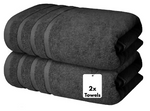 2x Charcoal Bath Sheets for ultimate softness and absorbency