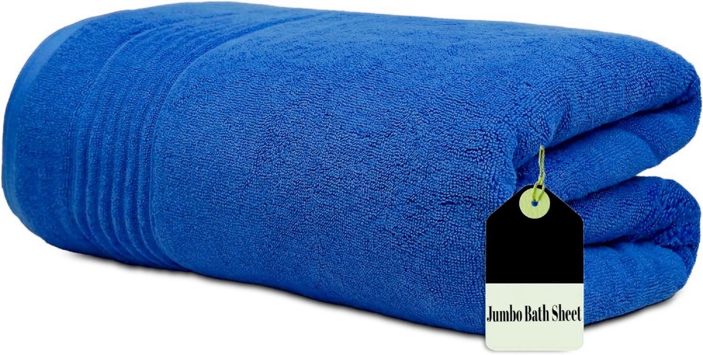 Pure Egyptian Cotton Large Super Jumbo Bath Sheet Big Soft Beach Towels XL (100X 200cm) - Towelsbay