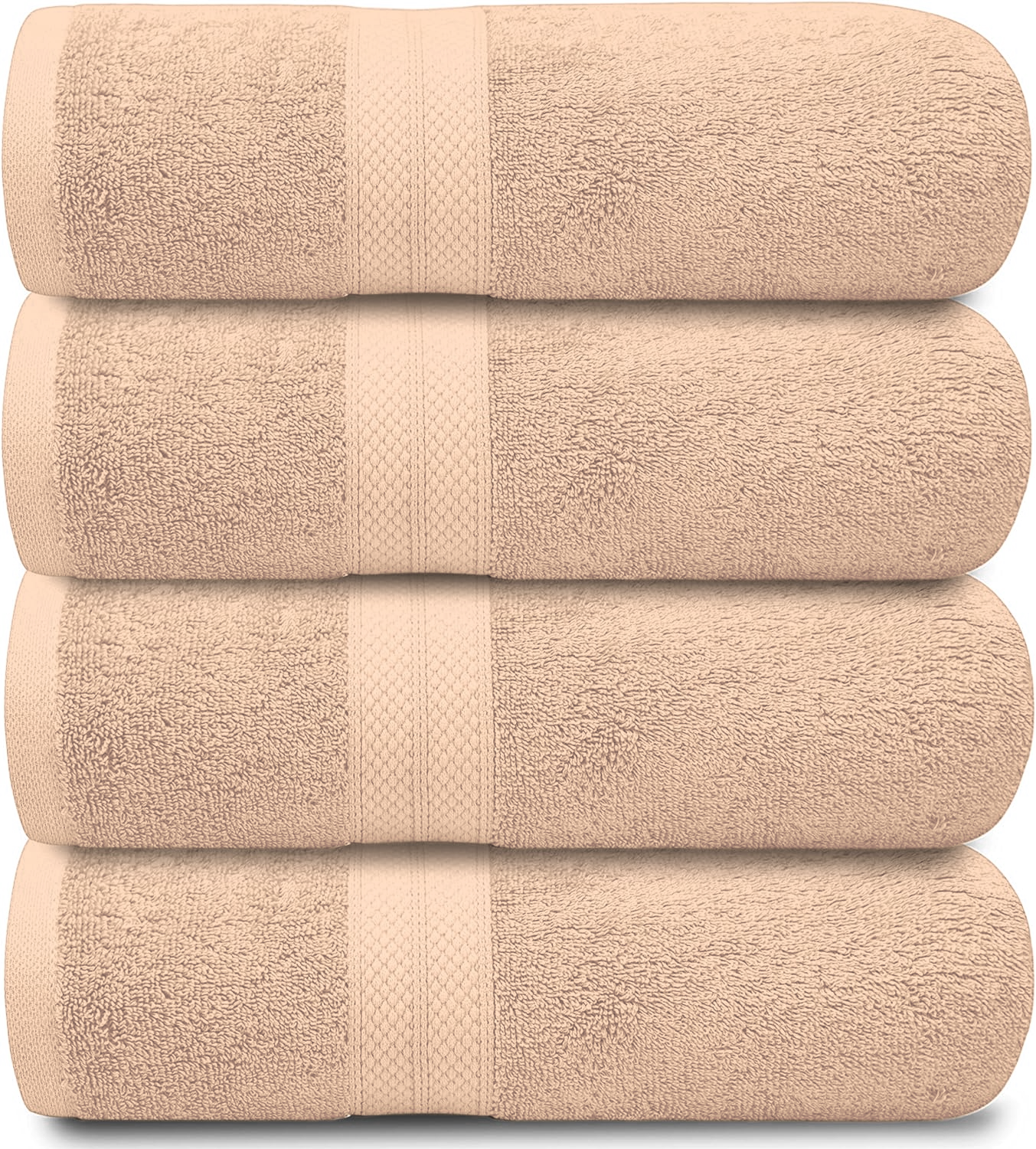 4-Piece Set of 600GSM Bath Sheets - Extra Large and Luxuriously Soft 85 X 165 cm Bath Sheets - Towelsbay