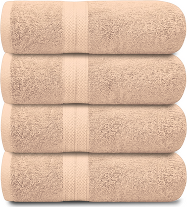 4-Piece Set of 600GSM Bath Sheets - Extra Large and Luxuriously Soft 85 X 165 cm Bath Sheets - Towelsbay