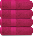 4-Piece Set of 600GSM Bath Sheets - Extra Large and Luxuriously Soft 85 X 165 cm Bath Sheets - Towelsbay