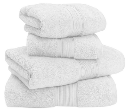 Super Soft 2 Hand Towels, 2 Bath Towels - 800GSM, 4 Piece Towels Bale Set Towelsworld