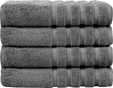 Pack of 4 - XL Giant Bath Towels, 100% Egyptian Cotton, 85 x 165 cm - Towelsbay