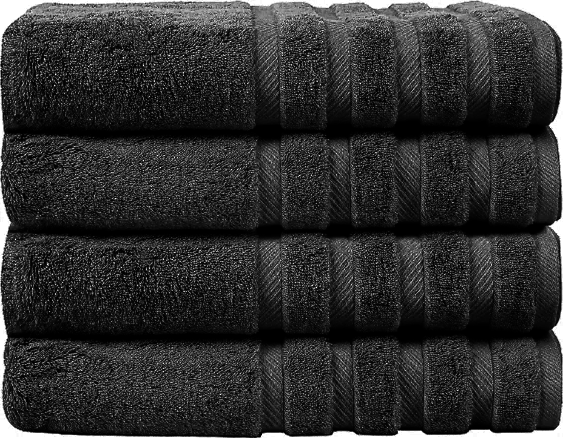 Pack of 4 - XL Giant Bath Towels, 100% Egyptian Cotton, 85 x 165 cm - Towelsbay