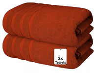 2x Charcoal Extra Large Jumbo Bath Sheets - (Size: 100X200cm)