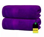 2 x Super Jumbo Luxury Bath Sheets 100% Egyptian Cotton Large Bath Sheet Towels 100 X 200 cm 600 GSM