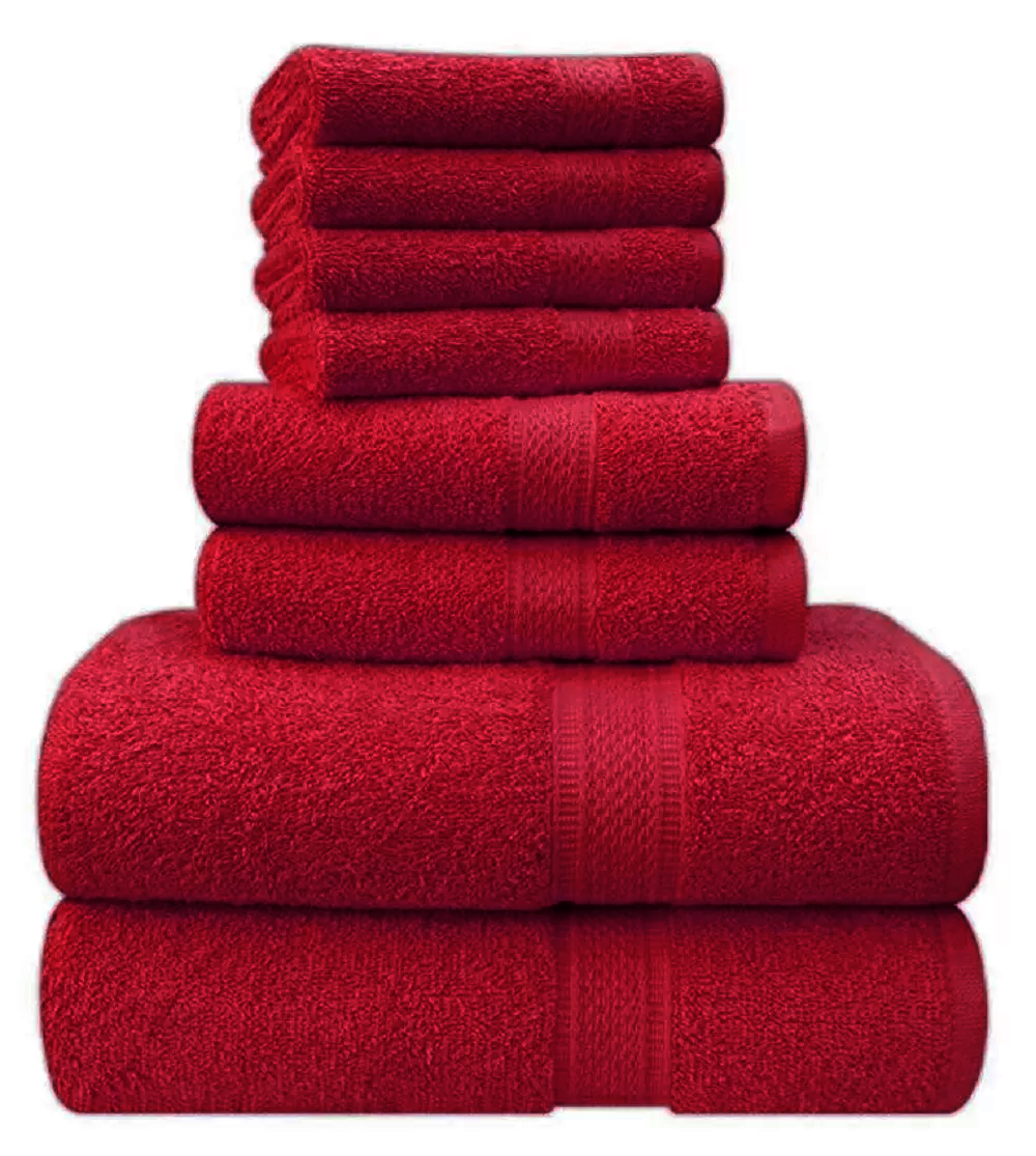 Super Soft 8 Piece 500GSM Towel Bale - Luxury 4 Face Cloths, 2 Hand Towels, 2 Bath Towels