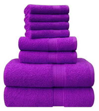 Super Soft 8 Piece 500GSM Towel Bale - Luxury 4 Face Cloths, 2 Hand Towels, 2 Bath Towels