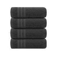 Pack of 4 Extra Large Jumbo Bath Sheets Towels 100% Egyptian Cotton 75 x 150 cm Towelsworld