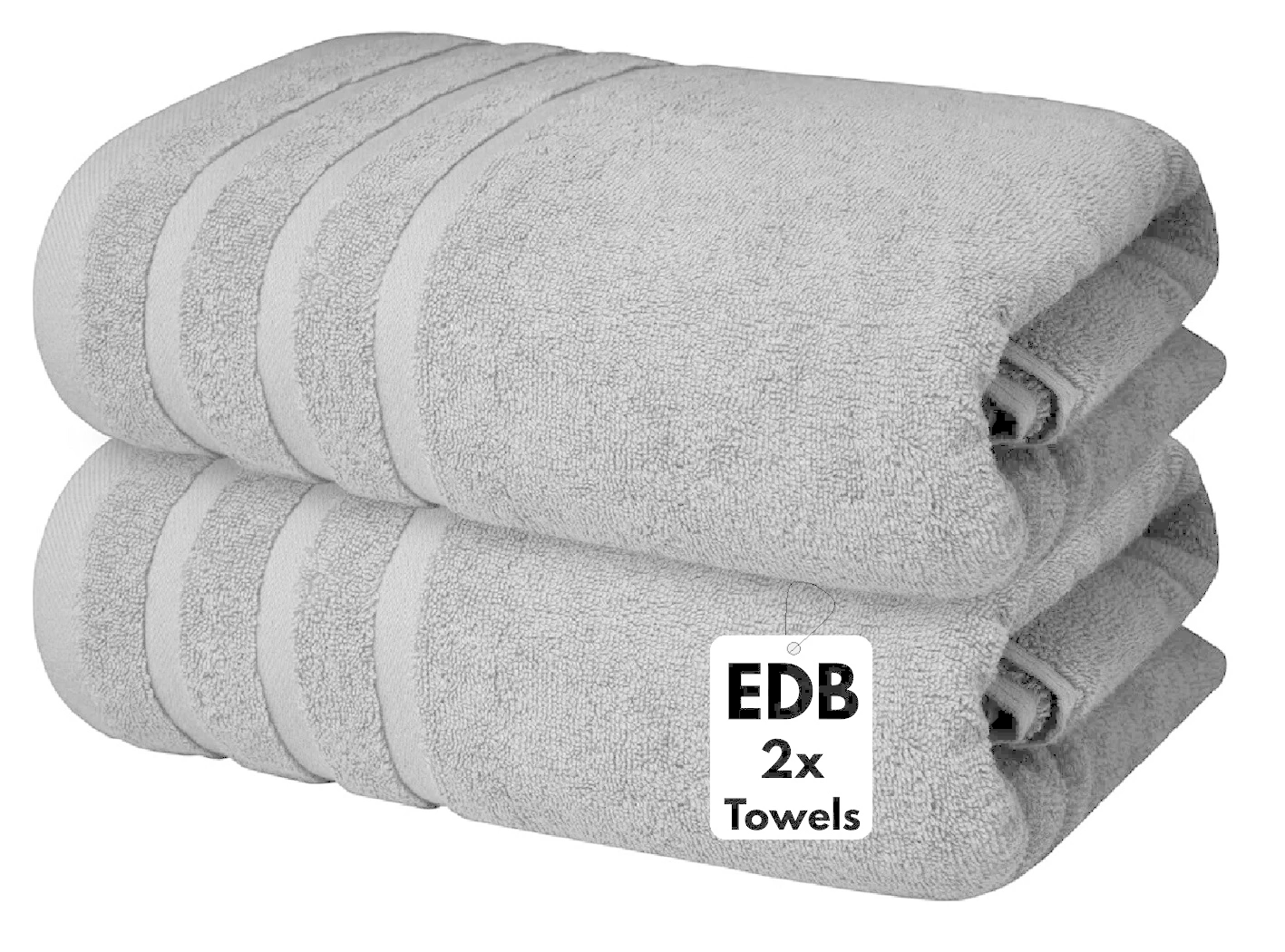 2x Charcoal Extra Large Jumbo Bath Sheets - (Size: 100X200cm)