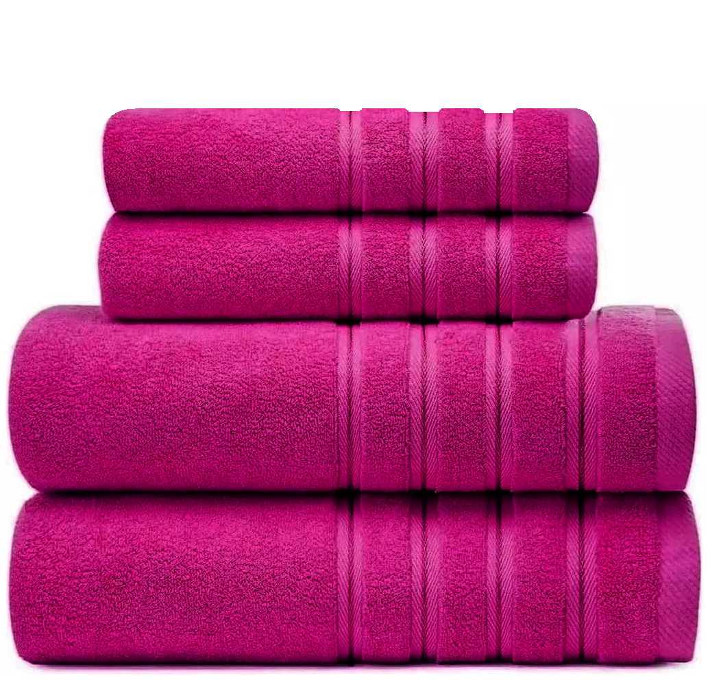 4 Piece 600GSM Zero Twist Towel Bale - 2 Hand Towels, 2 Bath Towels