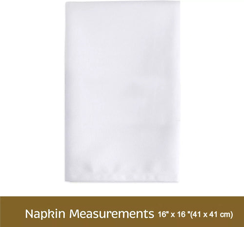 Elegant white cotton napkins for formal dinner parties
