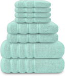 8 Piece Bale Set 100% Egyptian cotton Face Hand Big Bath Towels 600GSM - Towelsbay