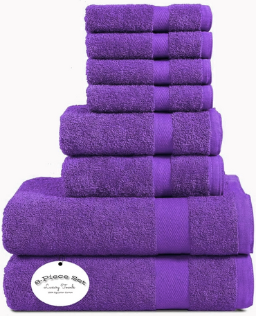 Soft and Absorbent 600GSM Bath Towels and Hand Towels Set