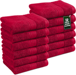 12x Face Cloths Flannels 100% Egyptian Cotton Washcloth Hotel Quality Towels Set Towelsworld