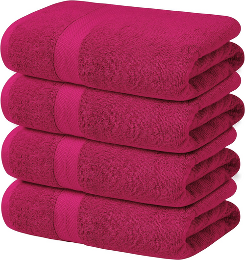 4-Piece Set of 600GSM Bath Sheets - Extra Large and Luxuriously Soft 85 X 165 cm Bath Sheets - Towelsbay