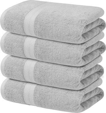 4-Piece Set of 600GSM Bath Sheets - Extra Large and Luxuriously Soft 85 X 165 cm Bath Sheets - Towelsbay