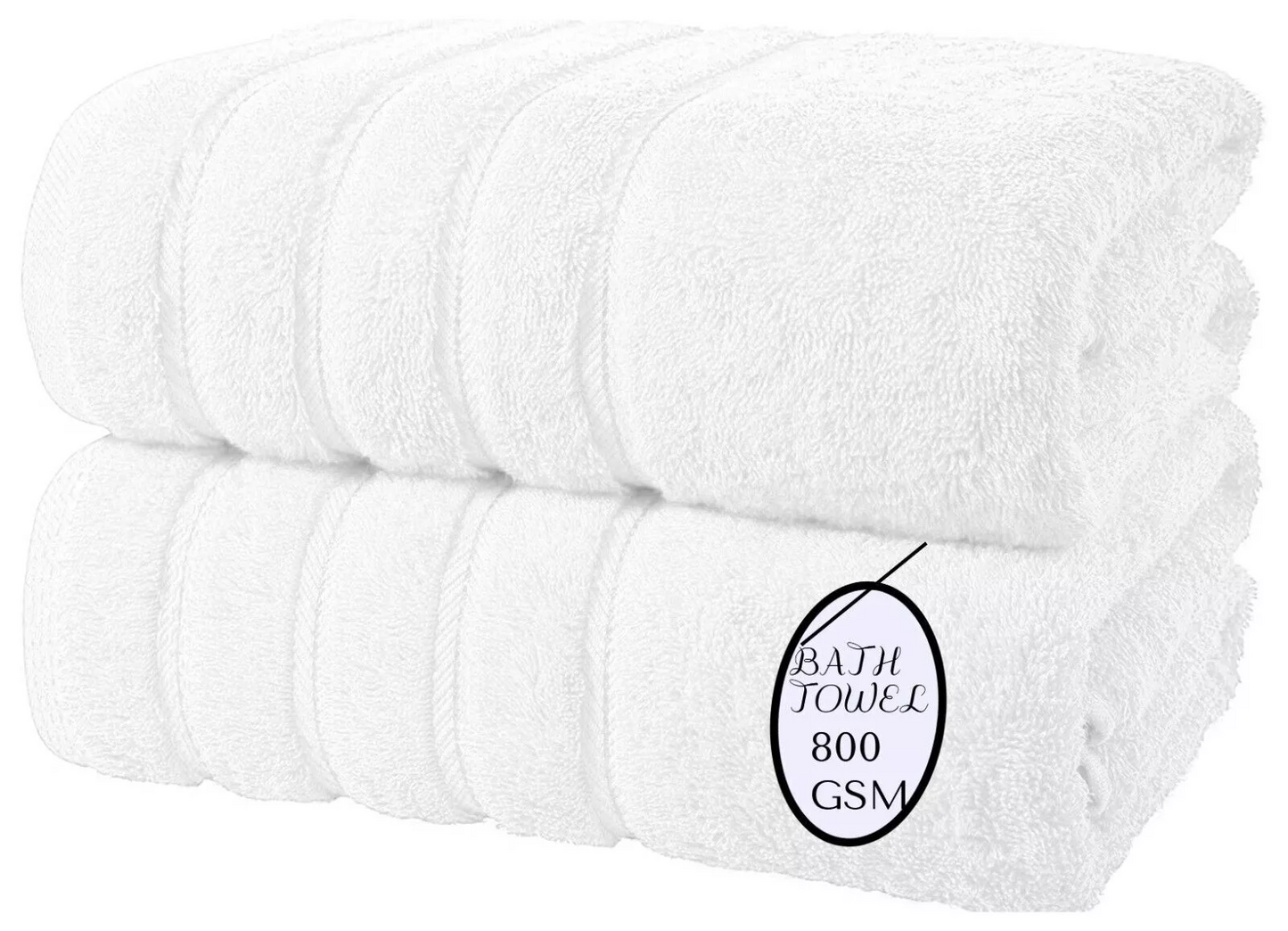 2x-LARGE BATH TOWELS 100% EGYPTIAN COTTON SUPER JUMBO TOWELS