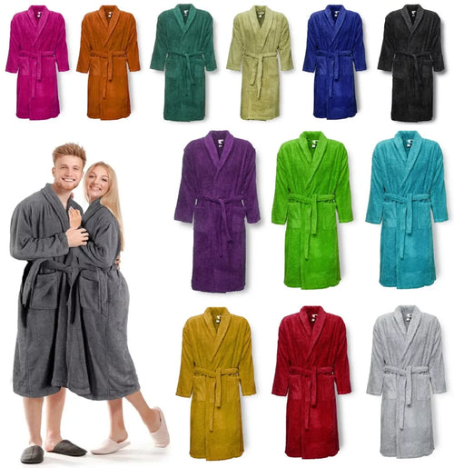 Soft and Absorbent 100% Cotton Terry Bathrobe