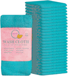 High Quality Egyptian Cotton-12 Pack of Flannel Washcloths -Super Soft - Towelsbay