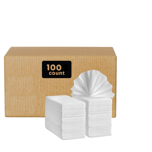 Table Linen: 12 x White Cotton Napkins; 100% Egyptian Cotton; 250 TC - Towelsbay