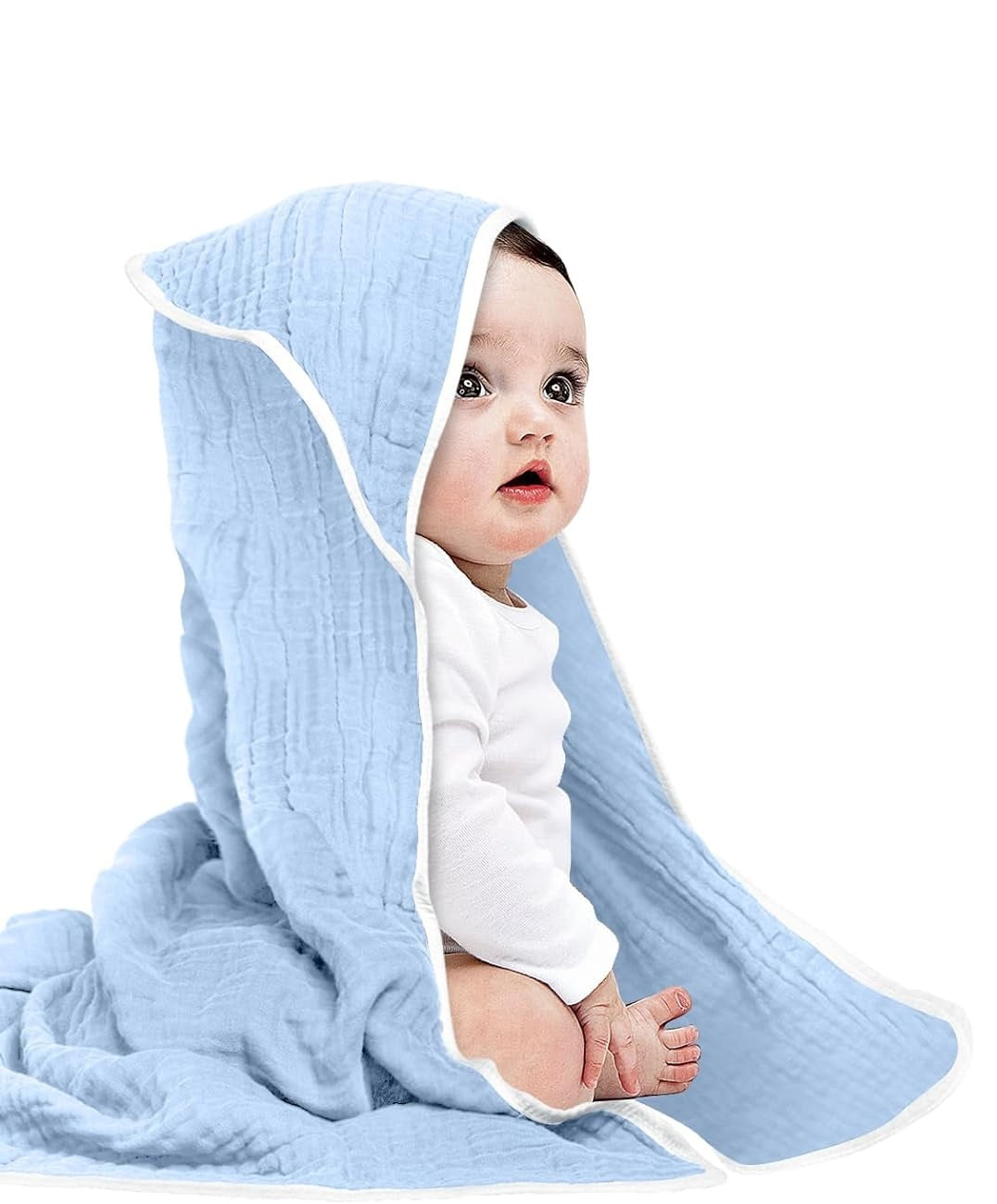 Toddler Baby Hooded Towel 100% Cotton Soft Newborn Kids Bathrobe Baby Towel Wrap - Towelsbay