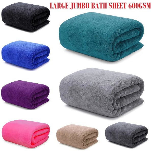 Plush XL Natural Egyptian Cotton Super Bath Sheet Towels with a 600 GSM count 100 X 200cm - Towelsbay