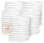 Pack of 6 Luxury White Face Cloth Towels 100% Egyptian Cotton Soft Flannel Wash Cloths Towel