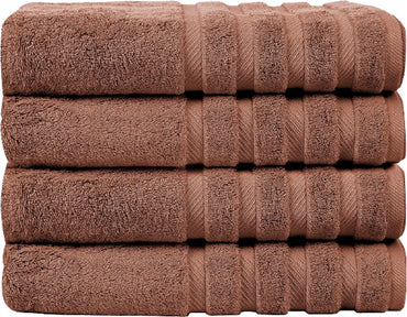 Pack of 4 - XL Giant Bath Towels, 100% Egyptian Cotton, 85 x 165 cm - Towelsbay