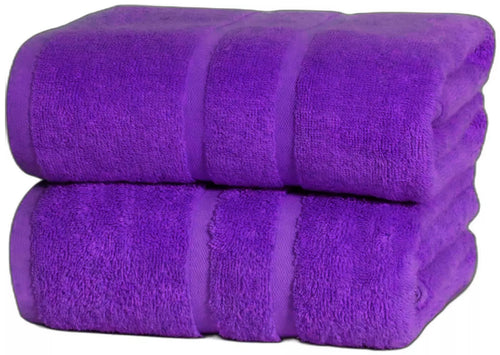 2x Luxury Extra Large Jumbo Bath Sheet Towels 100% Egyptian Cotton 600GSM Towels 100 x 200cm - Towelsbay