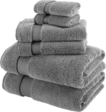 Super Soft 6 Piece 800GSM Towel Bale -2 Face Cloth 2 Hand Towels, 2 Bath Towels Towelsworld