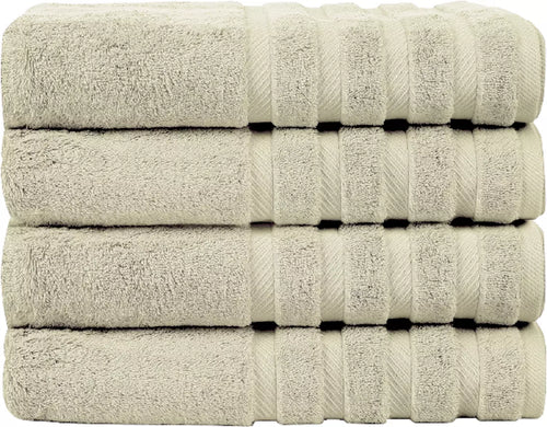 Pack of 4 - XL Giant Bath Towels, 100% Egyptian Cotton, 85 x 165 cm - Towelsbay